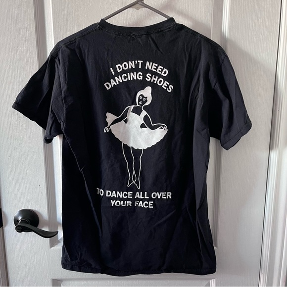 NO FUN TSHIRT BLACK BALLERINA DANCING SHOES MEDIUM - Picture 2 of 5
